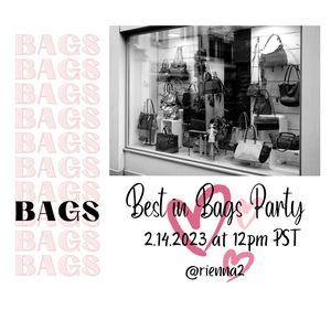 I'm co-hosting the Best in Bags Posh Party at 12pm PST on 2.14.2023